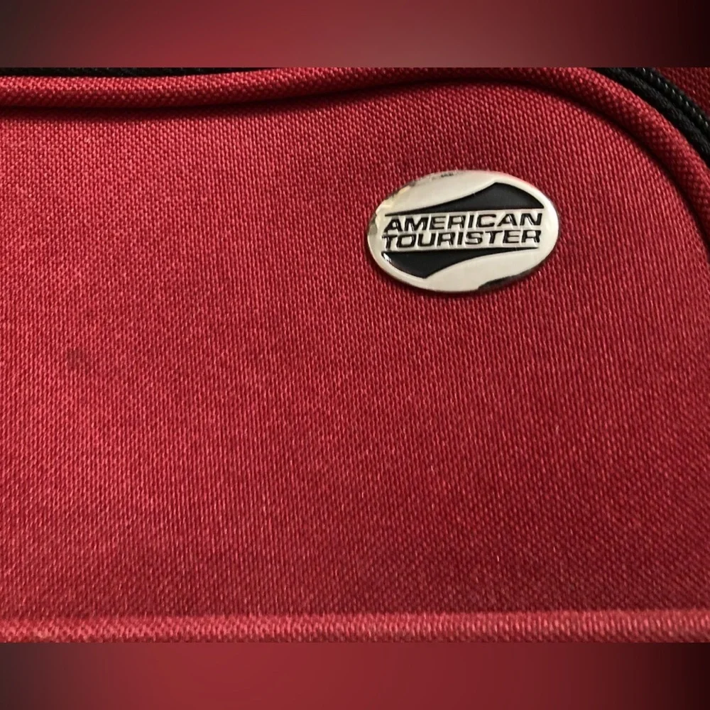 Vintage American Tourister Red Shoulder Bag Carry-On Or Hook Onto Luggage GUC